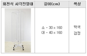 회전식사각진열대